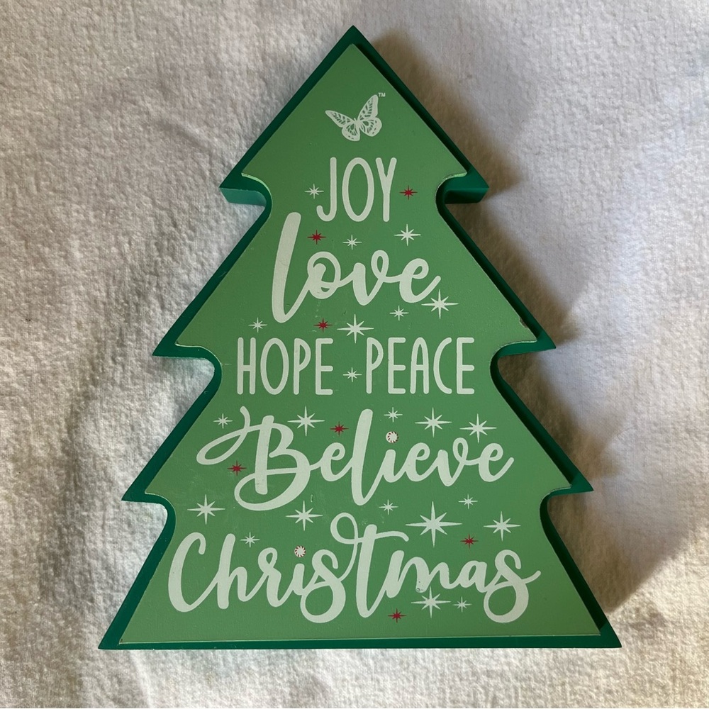 NEW Dolly Parton DG HAVE A HOLLY DOLLY CHRISTMAS Tree Word Block Dollar General